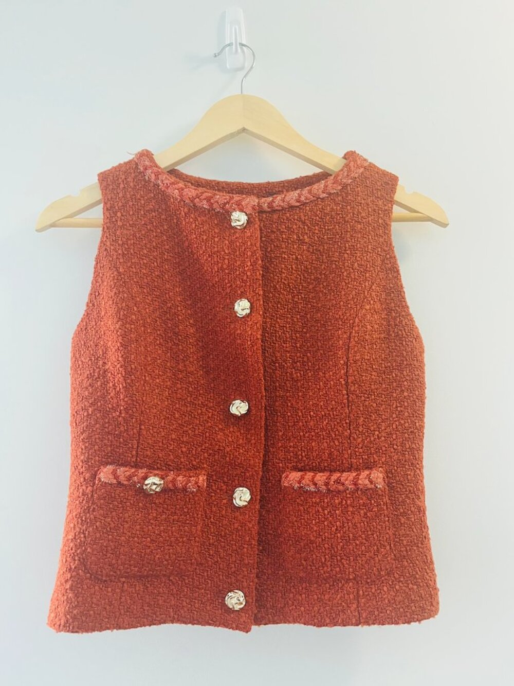 Crop Tweed Vest
